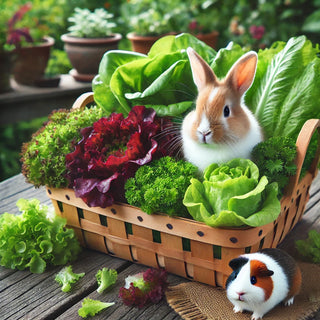 🌱 Critter Crunch: Leafy Delights for Rabbits & Guinea Pigs 🐰🐹